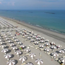 Vigna Sul Mar Family Camping Village Strand Ligbedjes