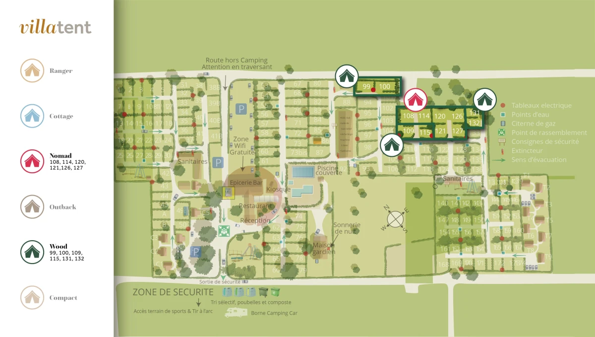 Villatent-Plattegrond-Camping Le Coin Tranquille-2025 Villatent-Plattegrond-Camping Le Coin Tranquille-2025