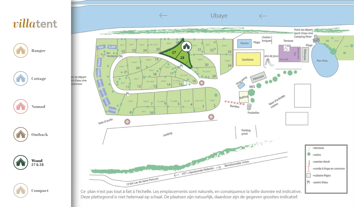 Villatent-Plattegrond- Camping River-2025