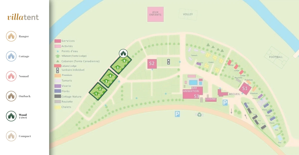 Villatent-Plattegrond- Camping de Vaubarlet-2025