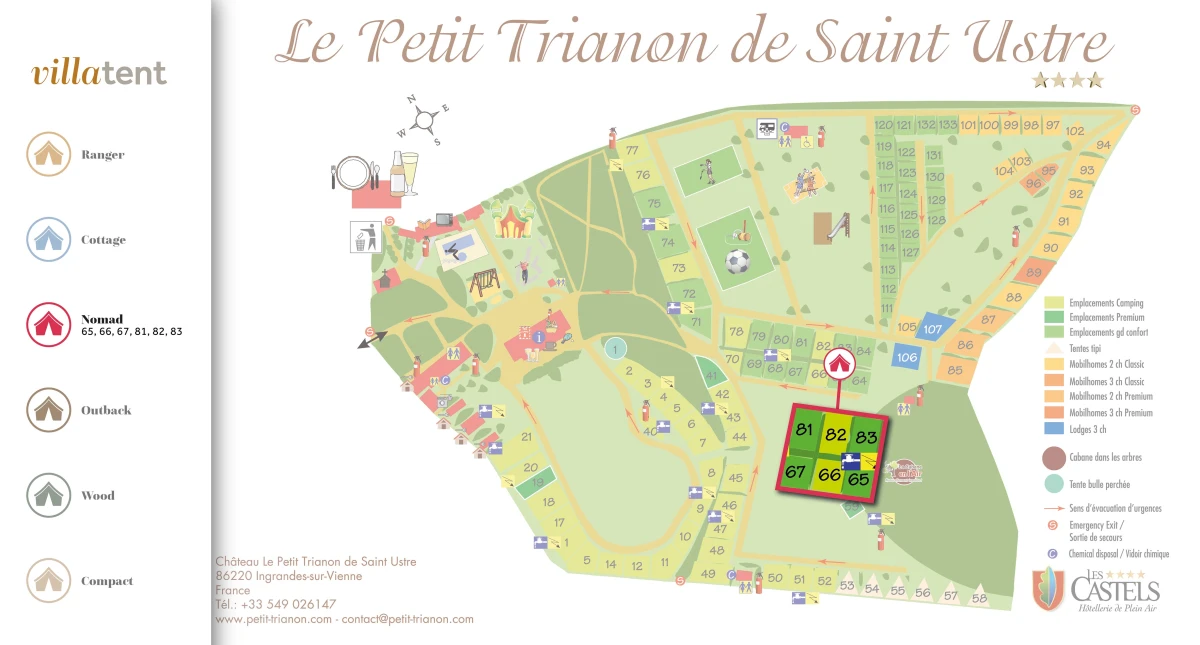 Villatent-Plattegrond-Camping Le Petit Trianon-2025