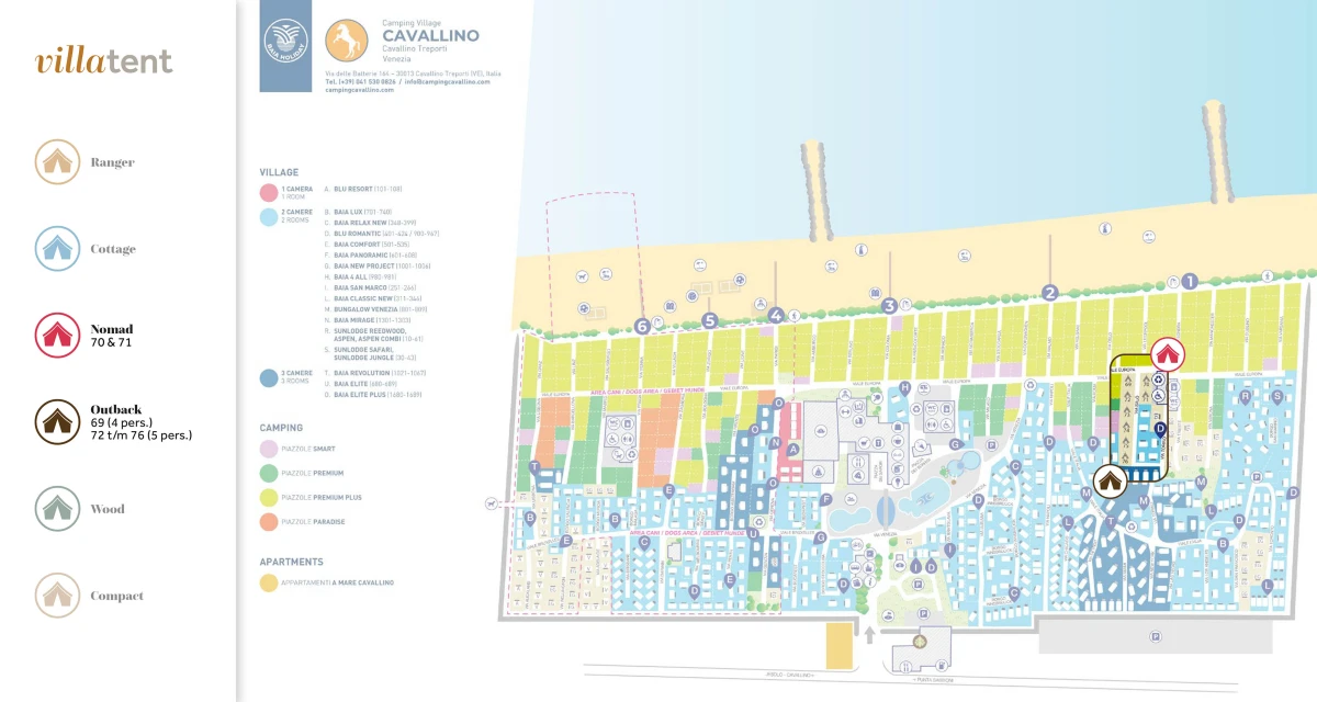 Villatent-Plattegrond-Camping-Village-Cavallino-2024