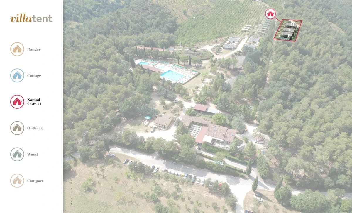 Villatent-Plattegrond- Camping Pian di Boccio- 2025