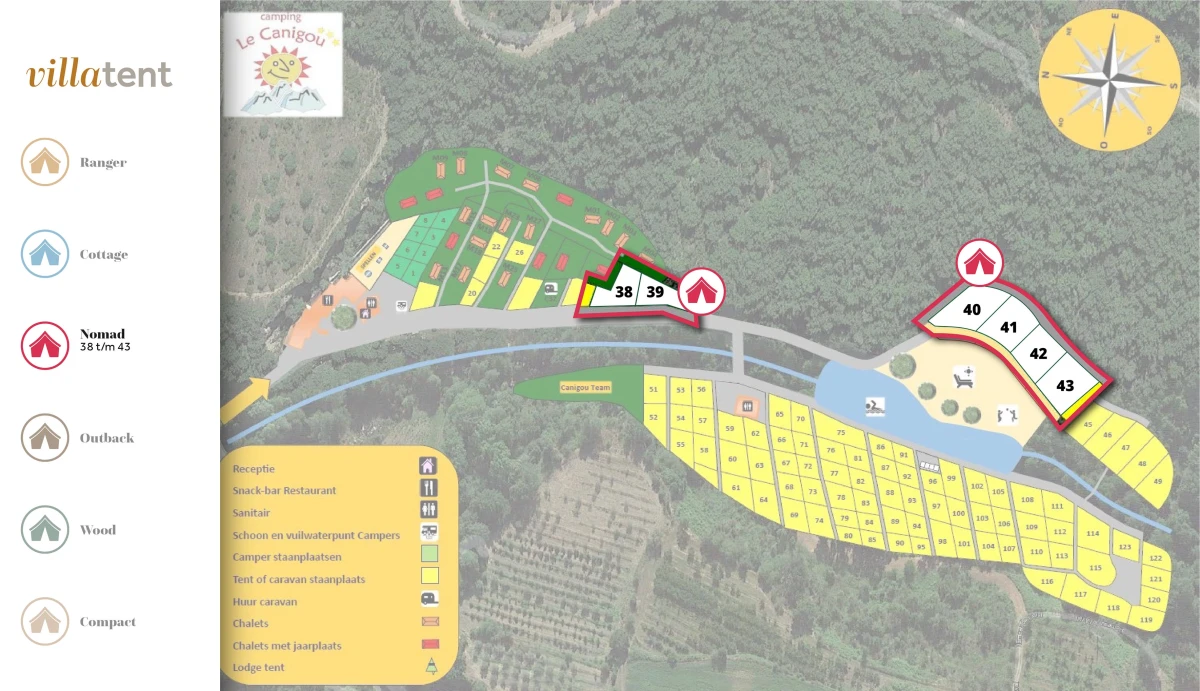Villatent-Plattegrond-Camping Le Canigou - 2025 Villatent-Plattegrond-Camping Le Canigou - 2025