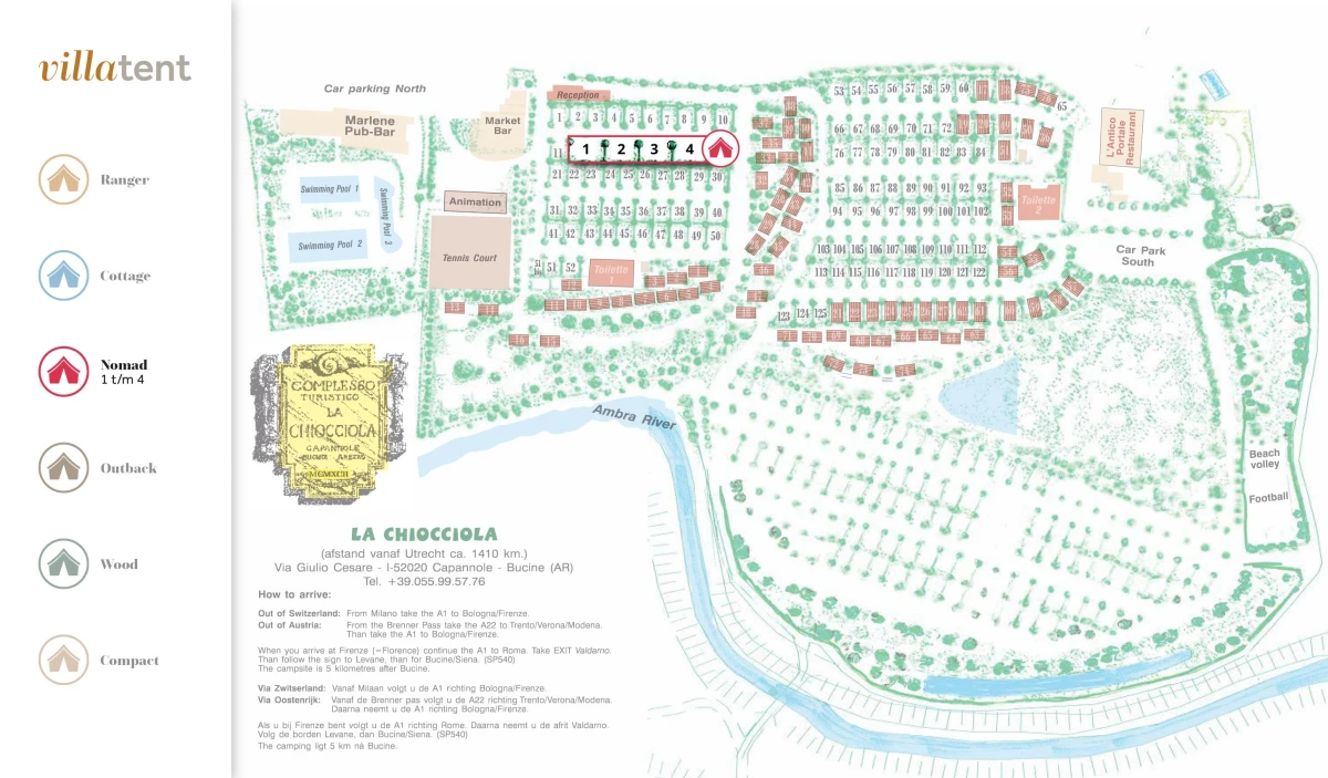Villatent- Plattegrond- Camping La Chiocciola-2025