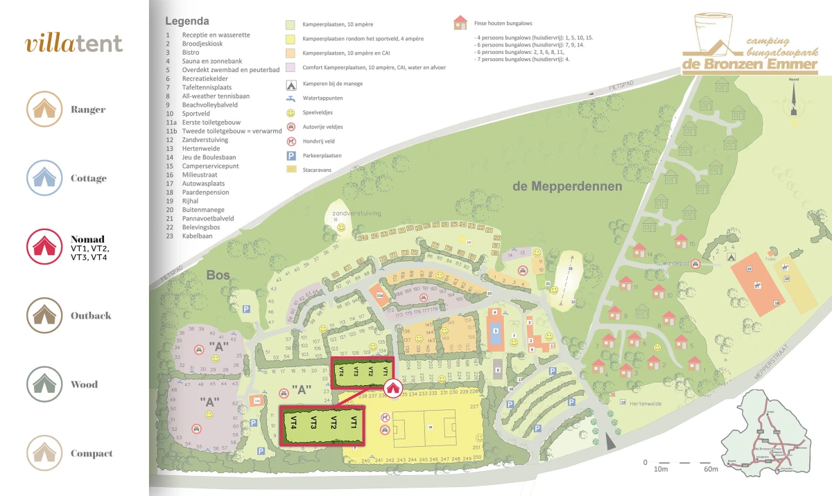 Villatent-Plattegrond-Vakantieoord De Bronzen Emmer- 2025