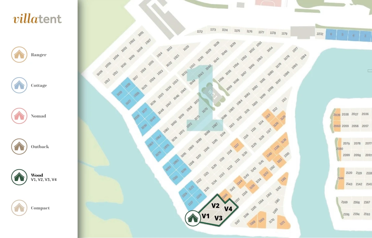 Villatent-Plattegrond- Camping Nautic Almata- 2025