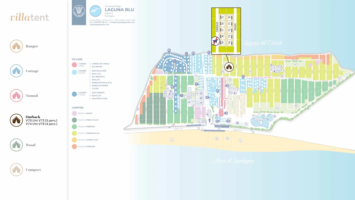 Villatent-Plattegrond-Camping Village Laguna Blu-2024