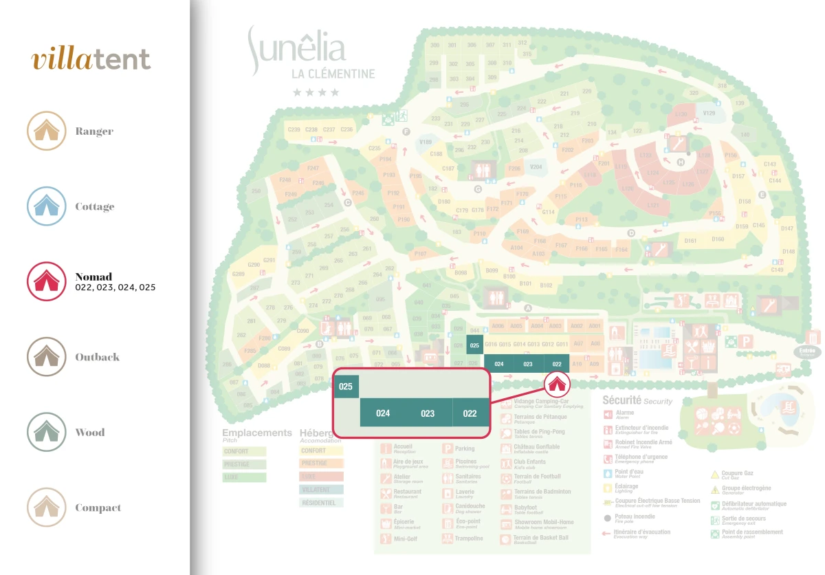Villatent-Plattegrond-Camping-La-Clémentine-2025
