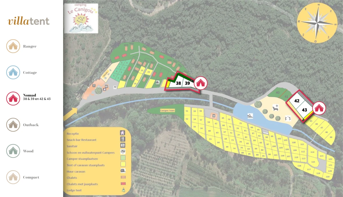 Villatent-Plattegrond-Camping Le Canigou - 2026