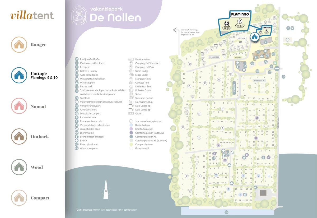 Villatent-Plattegrond-Vakantiepark de Nollen- 2025