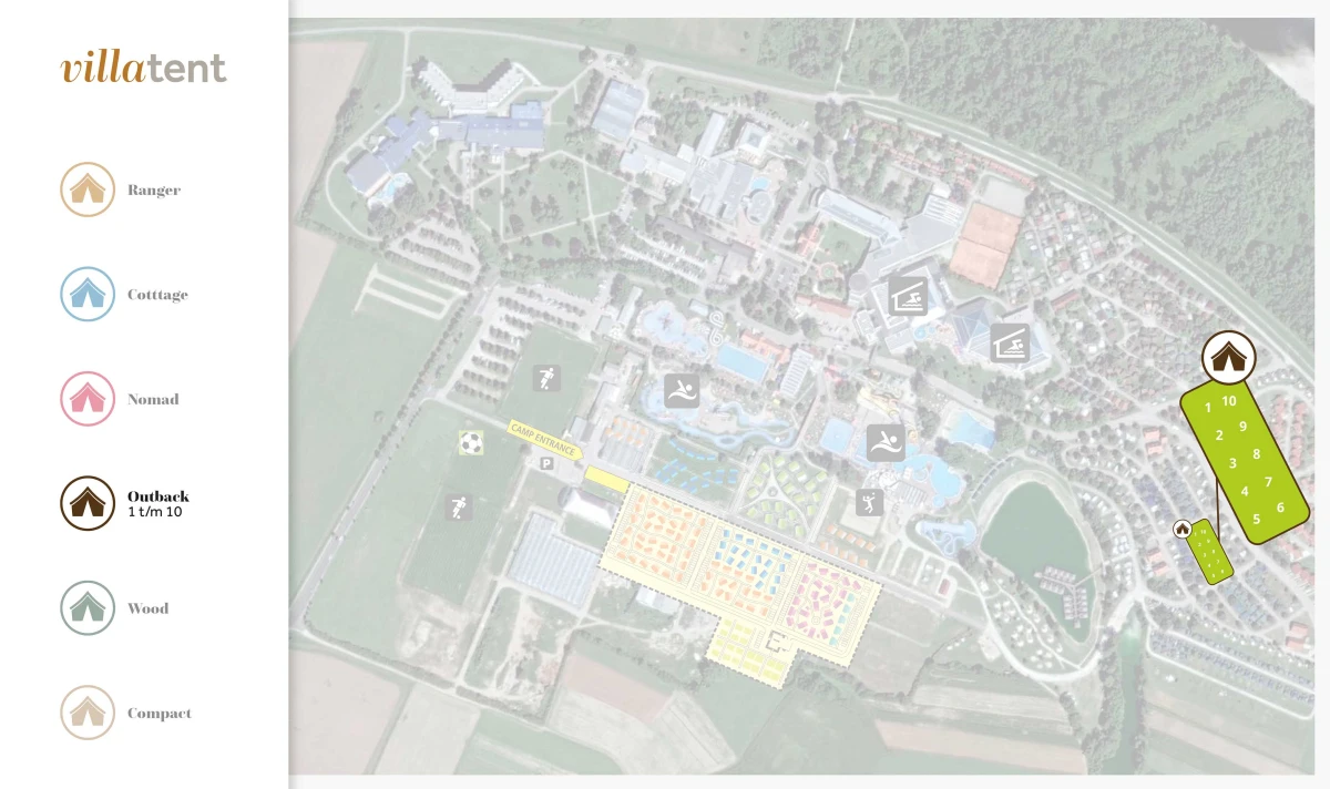 Villatent - Plattegrond- Terme Čatež- 2025