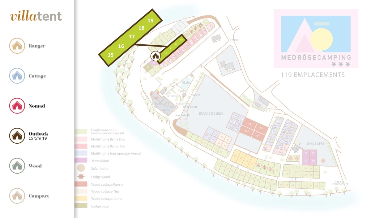 Villatent-Plattegrond-Medrose-Camping-2025
